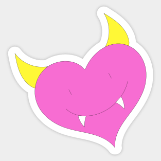 Heart Shape Devil Sticker